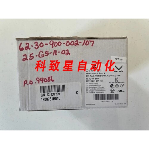 工业配件OVATION REV4 1X00781H01L 导轨电源24VDC 10A