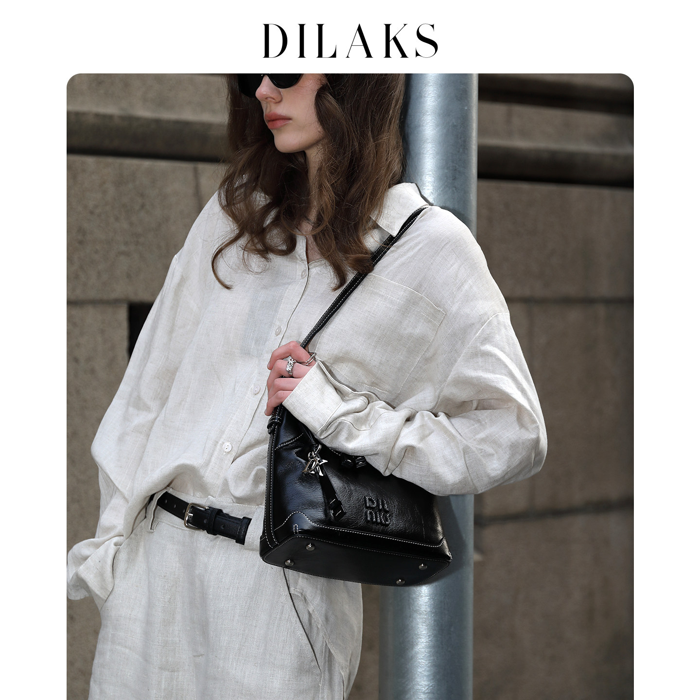 DILAKS迪莱克丝2025新款手提包真皮hobo包时尚通勤百搭单肩斜挎包,箱包皮具/热销女包/男包,单肩包,淘宝优惠券,粉丝福利购,淘宝优惠卷