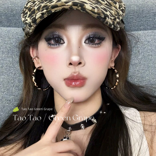 千禧辣妹夸张豹纹几何圈圈耳环女2026新款爆款高级独特大耳圈耳饰