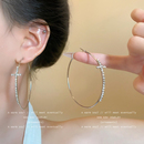 辣度拉满 耳饰 夸张闪钻十字架圈圈耳环女小众设计感耳钉辣妹个性