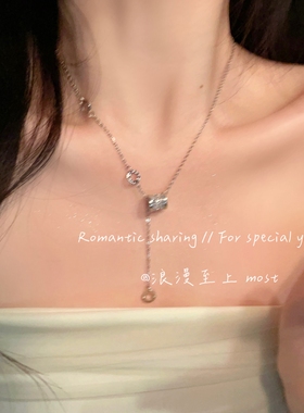 钛钢不掉色小蛮腰流苏项链女款2025新款爆款锁骨链气质脖颈链配饰