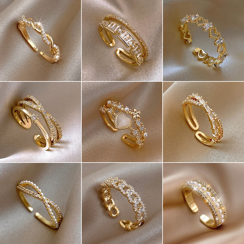 可调节开口食指戒指女小众设计高级感时尚个性轻奢简约冷淡风戒子