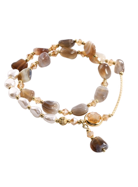 复古串珠叠戴手链女ins小众