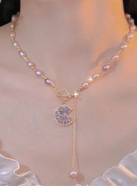 巴洛克珠珠项链女2025新款爆款锁骨链轻奢小众高级感颈链配饰