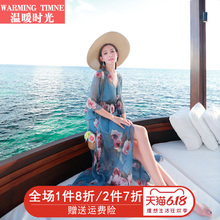 沙滩裙女2020新款泰国巴厘岛海边度假裙旅游连衣裙波西米亚长裙