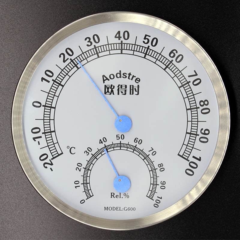 欧得时可壁挂温湿度计室内不锈钢