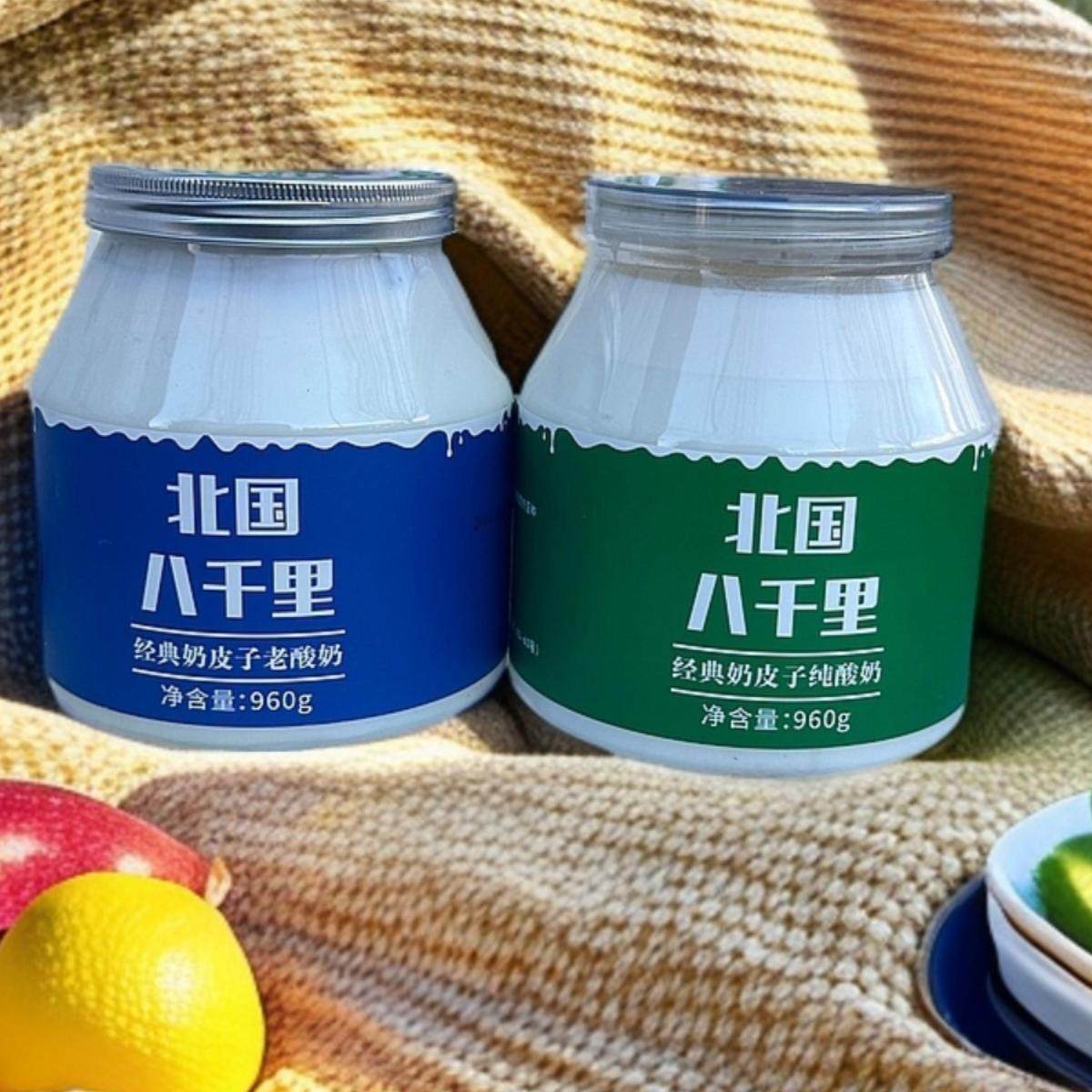 北国八千里酸奶内蒙经典酸奶皮子酸奶新日期酸奶奶皮子老式酸奶