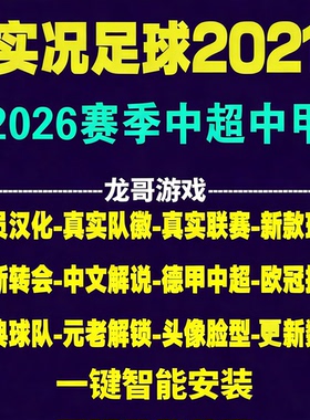 PC实况足球2021PES2026中文球衣联赛冬季转会中超中甲补丁经典队