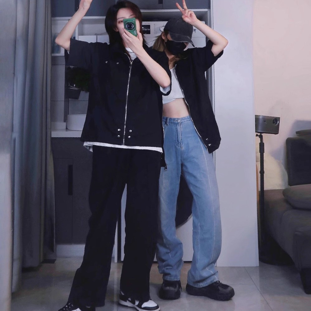 夏季短袖衬衫女百搭外穿宽松外套