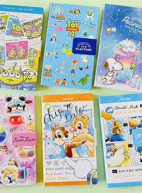 卡通米妮TSUM笔记本记事本有粘性学生便签活页可斯小本子ins风