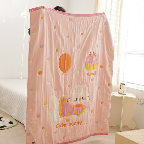 2025新款A类全棉十层儿童纱布被单澡巾沙发盖毯亲肤舒适披肩毯子