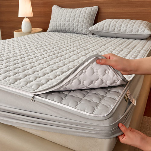 双面可拆洗夹棉床笠单件四季通用席梦思床垫保护罩全包床罩单枕套