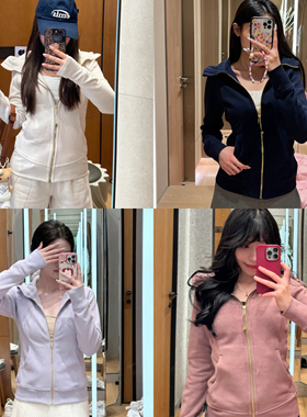 lulu/露露 运动瑜伽休闲全拉链修身连帽休闲Scuba系列显瘦卫衣女