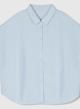 鹿岛什物纪AKA20001女士夏季纯色轻薄柔软翻领休闲百搭无袖衬衫