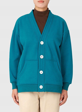 鹿岛什物纪 博主同款ABQ20169 女式开衫外套 宽松加绒款偏厚外套