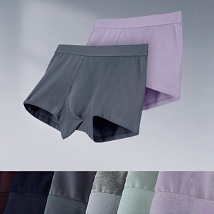 3条装 鹿岛ADO10913 舒适贴身平角内裤 抗菌透气针织短裤 男式