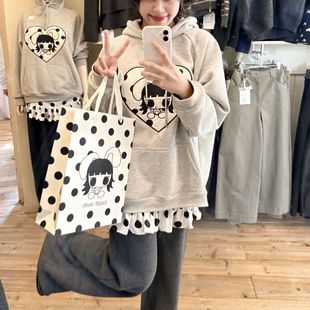 白色波点屁帘腰搭叠穿高级遮臀裙帘日系可爱一片式系带荷叶边短裙