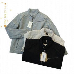 外套C0C 休闲拉链开衫 春秋新款 男纯色立领休闲夹克 时尚