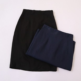 微弹包臀半身裙  欧美女士时尚 后拉链纯色气质中长裙D11 新款 春季