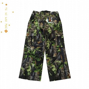 A13 欧美男女中性印花加厚加棉户外半松紧高腰保暖长裤 冬季 新款