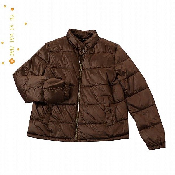 立领长袖保暖短款拉链棉服外套