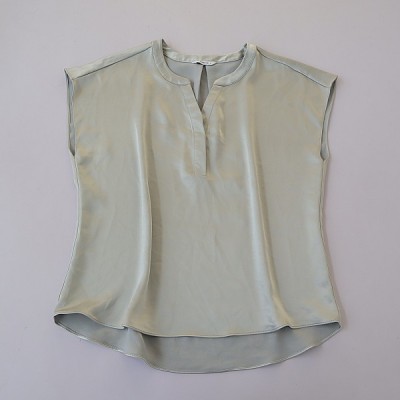 微瑕蝙蝠无袖质感垂感衬衫 宽松