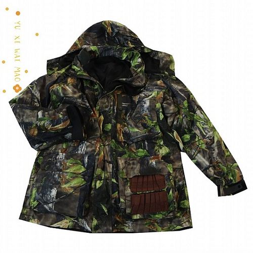 两件套长袖户外印花棉衣拉链