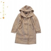 春季 外套D15 单排扣中长纯色时尚 新款 女士连帽羊毛混纺风衣毛呢