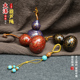 非遗大漆小葫芦创意挂饰活结手工挂绳子文玩饰品车钥匙包挂编织绳