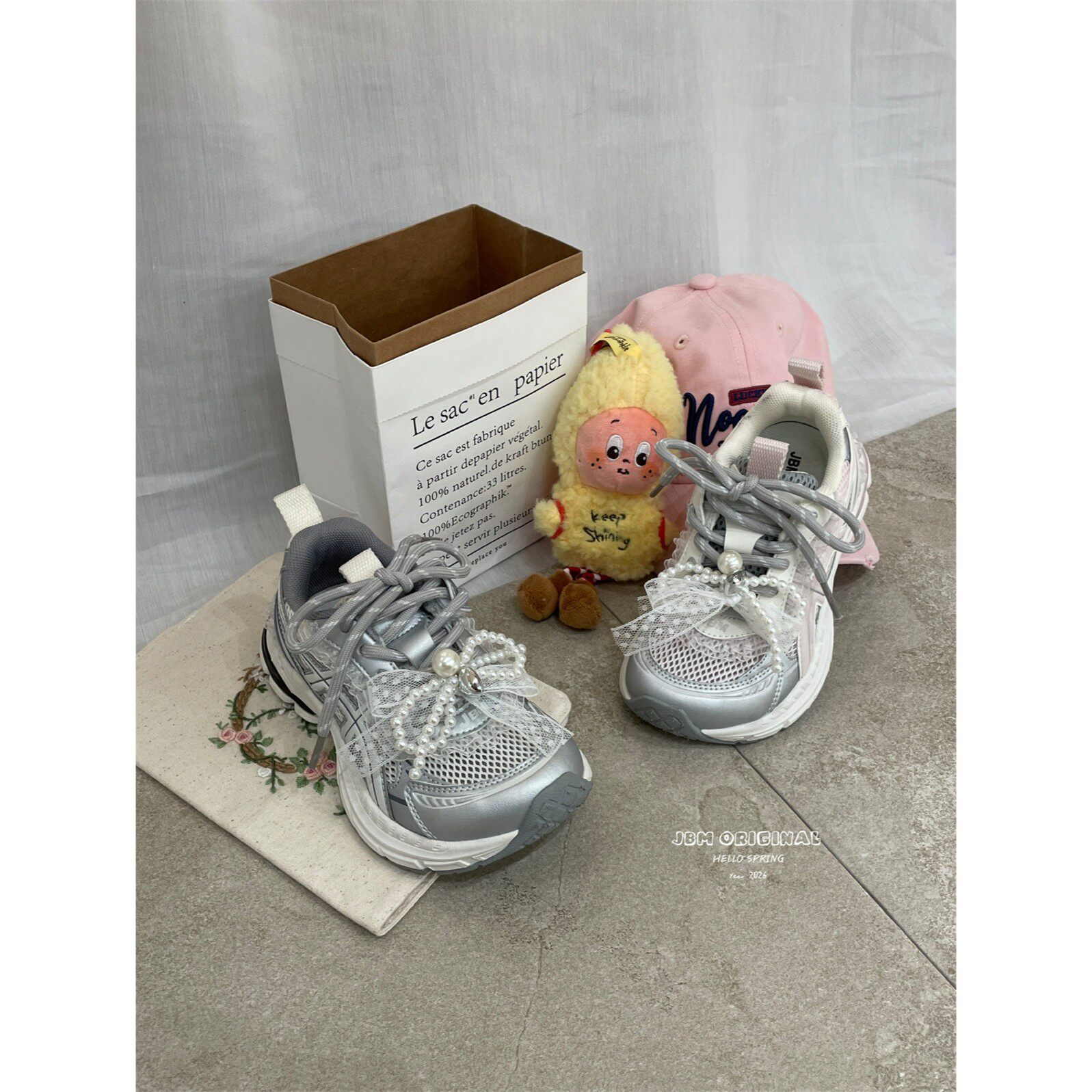 2026夏季新款韩版童鞋潮牌JBM中大女童单网透气轻便跑步运动凉鞋