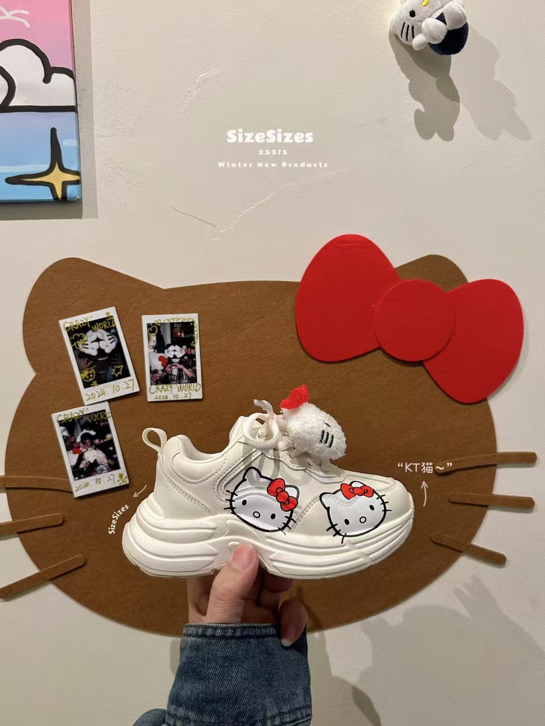 白色亲子运动鞋SIZE牛皮轻便韩版