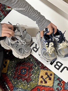 2026春新款韩版童鞋潮牌JBM中大男女童魔术贴复古百搭运动老爹鞋