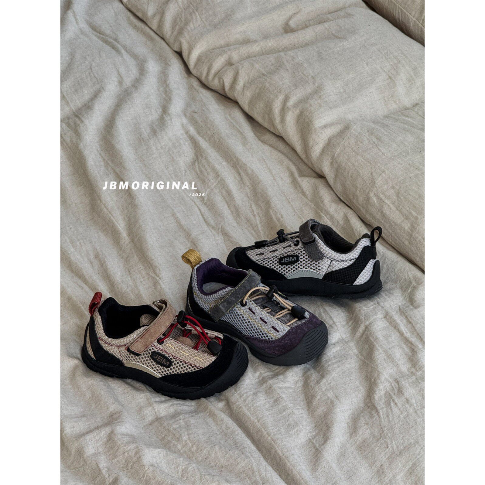 2026夏款童鞋潮牌JBM中大男女童单网防滑透气户外休闲鞋运动凉鞋