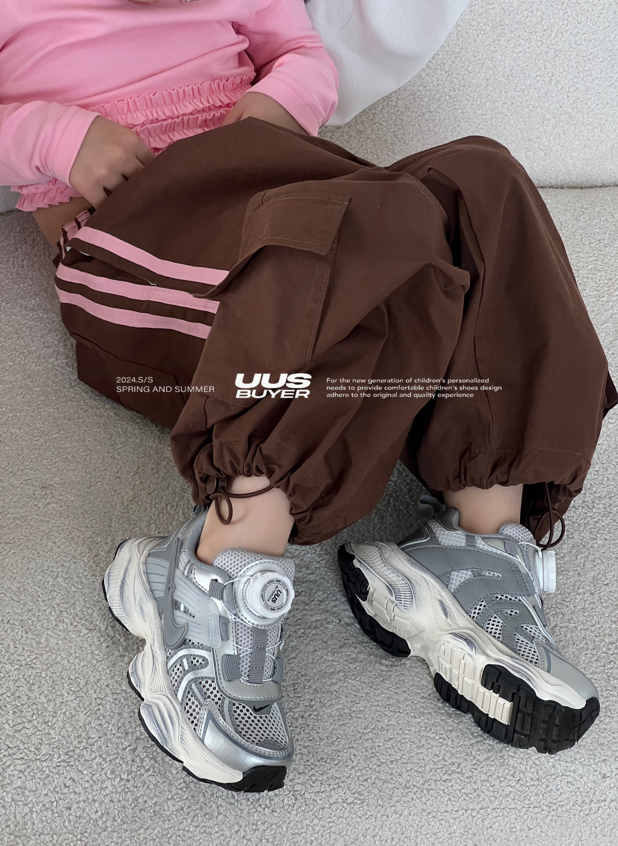 旋转按钮儿童运动鞋UUS轻便韩版