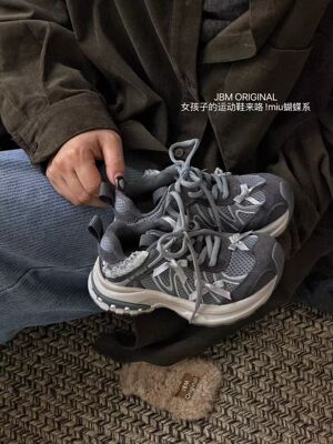 魔术贴加绒保暖轻便运动老爹鞋