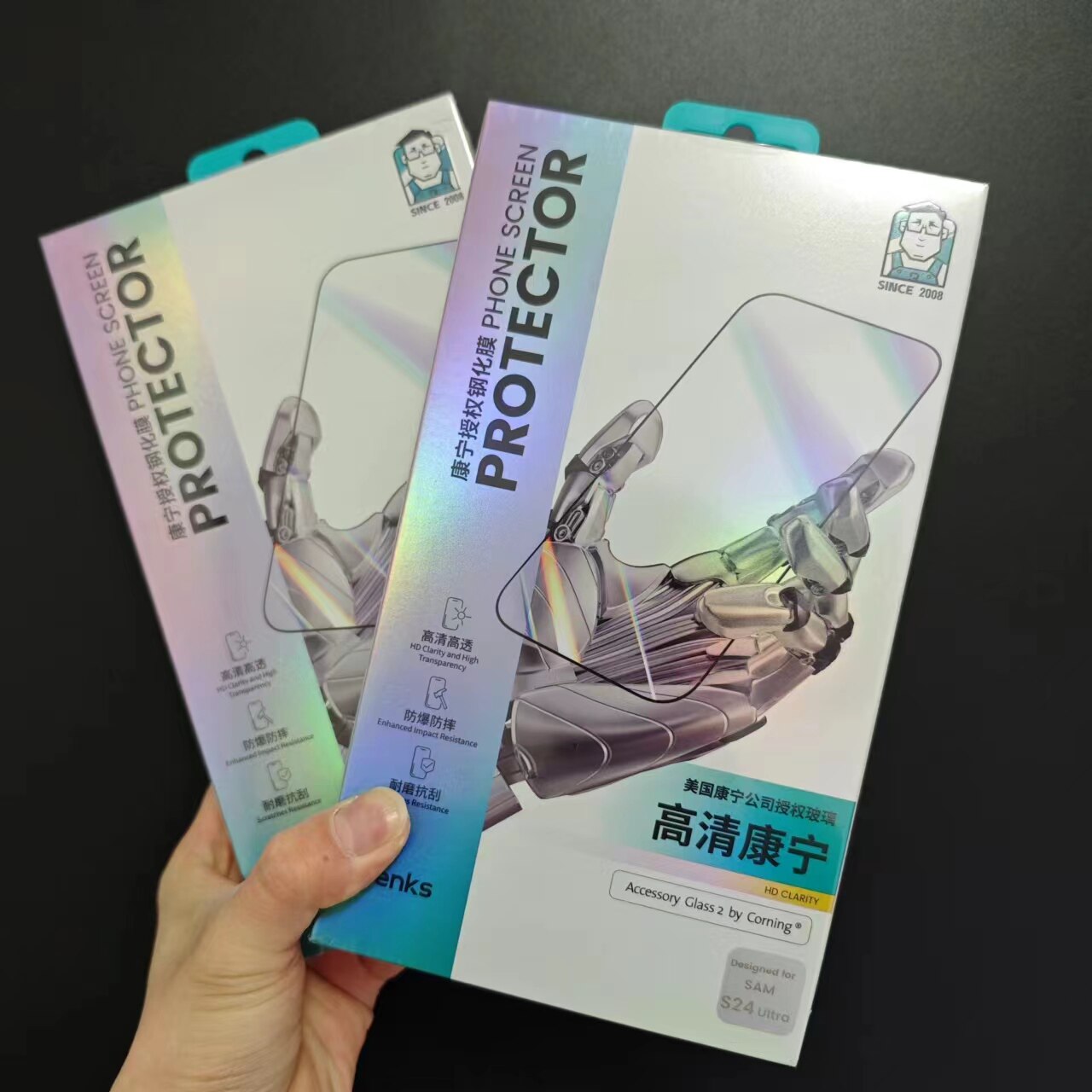 Benks适用三星s25ultra钢化膜全胶华为mate60pro宁授权品牌s25u全屏覆盖防摔高清抗指纹s25U手机保护膜3d热弯