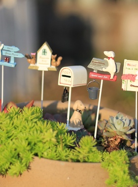 日式zakka园艺杂货多肉花插件花盆挂件阳台摆件可爱动物装饰造景