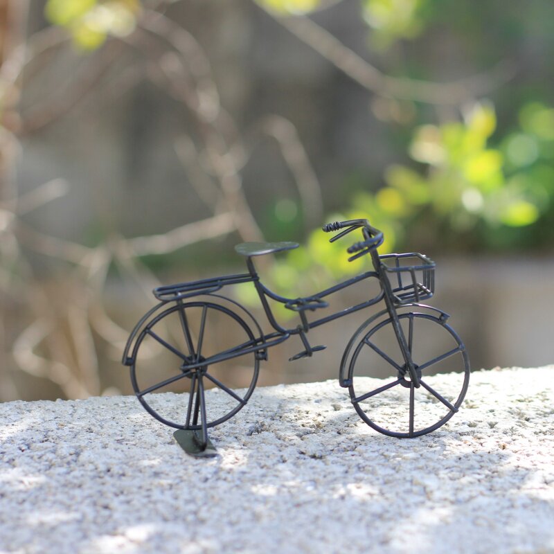 复古老式自行车摆件迷你单车模型装饰品户外庭院铁艺小摆件道具