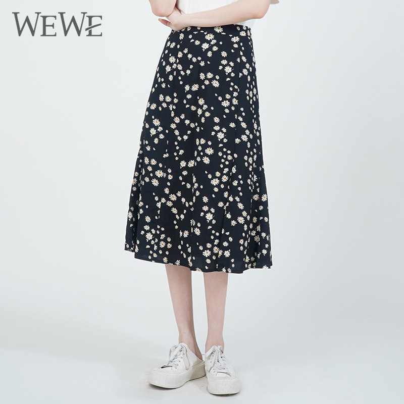 WEWE唯唯夏季女装碎花半身裙小雏菊欧美时尚A字裙优雅通勤高性价比高么？