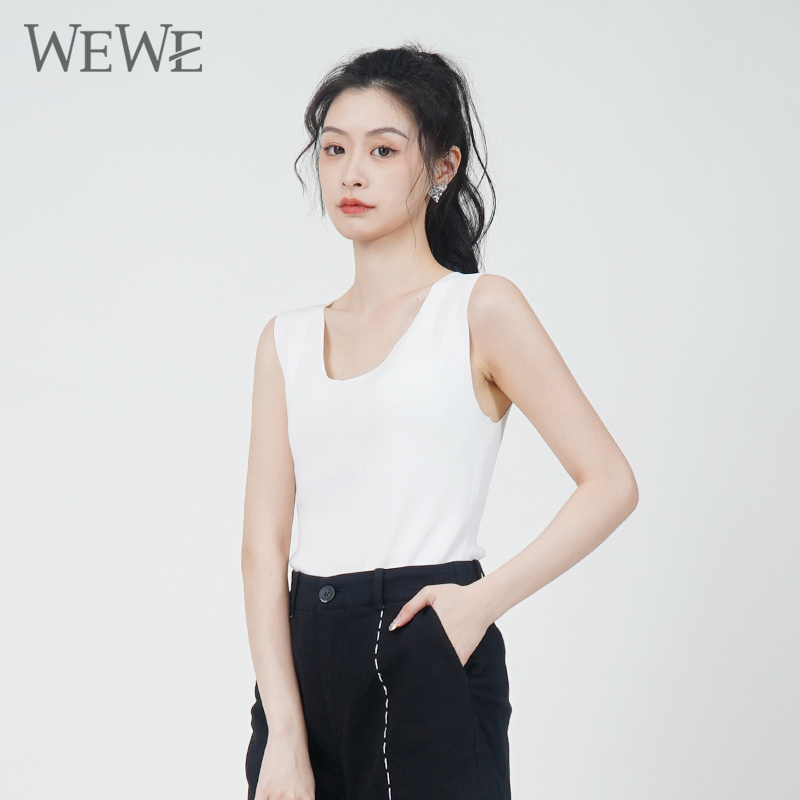 WEWE唯唯不规则领背心休闲修身