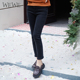 唯唯冬季 加绒加厚保暖修身 新品 WEWE 女装 简约休闲时尚 牛仔裤