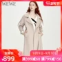 WEWE / chỉ mùa đông mới châu Âu và Mỹ khí dài áo len đơn giản áo khoác nữ - Áo khoác dài áo cardigan nữ hàn quốc