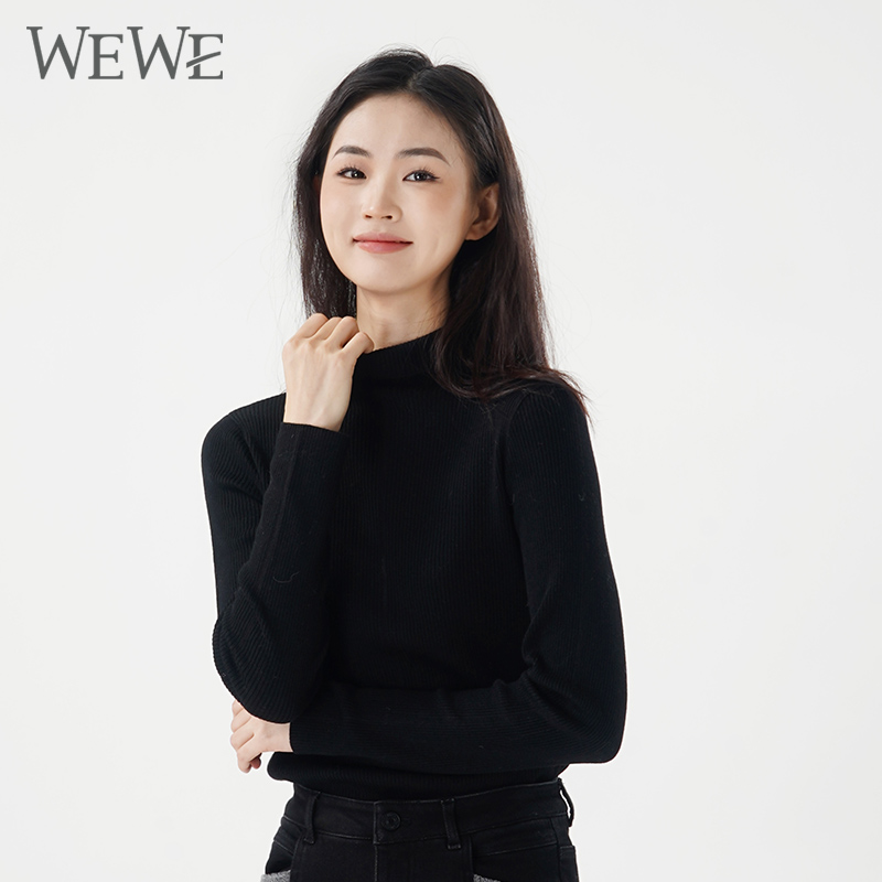 WEWE唯唯套头高领舒适打底衫