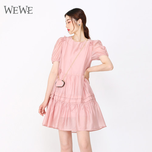 WEWE唯唯甜美娃娃裙莱赛尔宽松