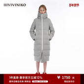 羊毛混纺覆膜长款 IIIVIVINIKO 90白鸭绒 羽绒服女M349114128F