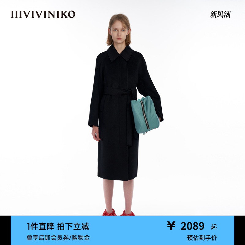 IIIVIVINIKO长款毛呢外套