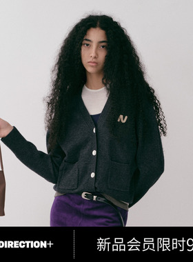 NO DIRECTION+ 手工钩针字母V领开衫N540222603C21