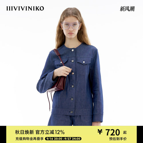 微宽肩复古牛仔外套IIIVIVINIKO