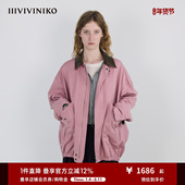 夹克外套女装 IIIVIVINIKO2025秋新款 休闲撞色翻领工装 R530301151B
