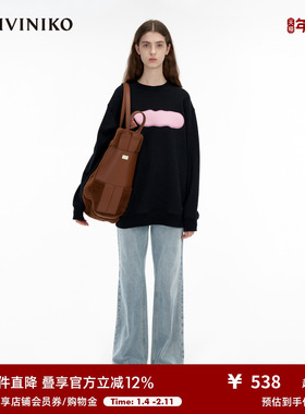 IIIVIVINIKO「JEN UMAN合作系列」多巴胺绣花卫衣女C335001326A